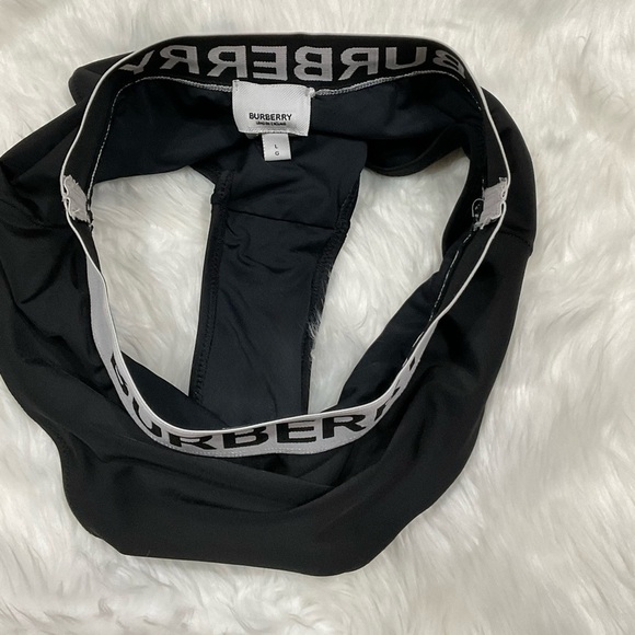 Burberry Black High Waist Bikini with White Logo Band - Picture 9 of 9